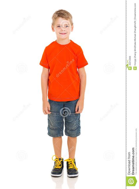 Cute boy standing stock photo. Image of posing, male ...