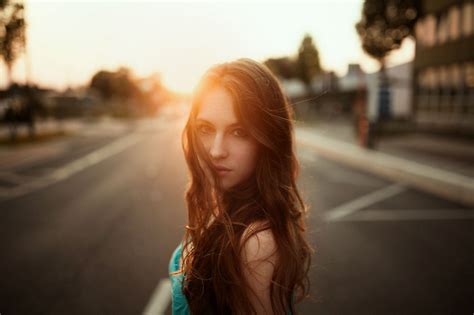 Women Wavy Hair Long Hair Pink Lipstick Looking At Viewer Brunette