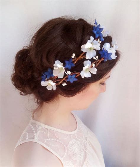 13:00 lesleymarie1213 81 519 просмотров. royal blue flower crown, white floral hair wreath, boho ...