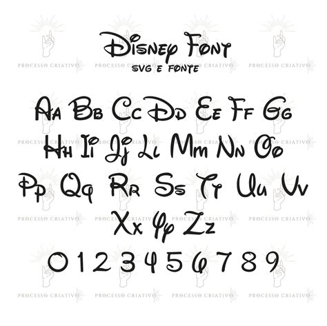 Alfabeto Disney Mickey Mouse Svg Pdf  Eps E Fonte Elo7