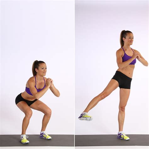 Basic Squat With Side Leg Lift Exercises To Get Rid Of A Flat Butt