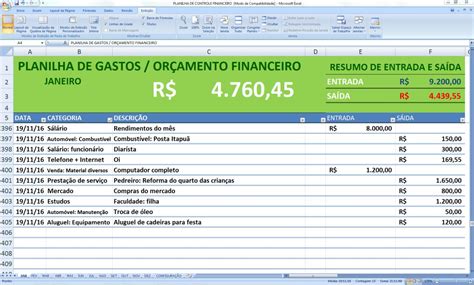 Planilha De Controle Financeiro Familiar Excel Frete Grátis R 100