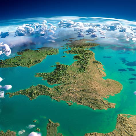 Relief Map Of The British Isles Map Of Great Britain