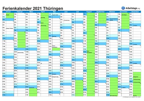 Ook maandkalenders in 2021 inclusief weeknummers zijn te bekijken door hierboven op een van de. Ferien Thüringen 2021, 2022