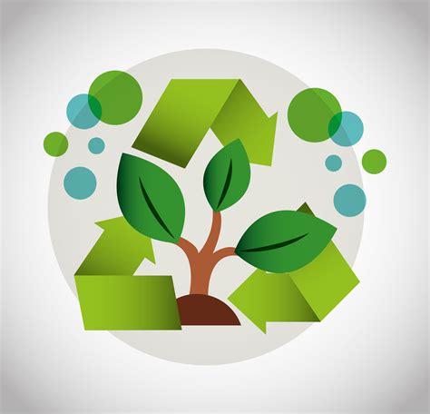 Eco Friendly Poster With Plant And Recycle Icon 1968891 Vector Art At