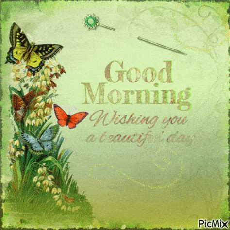 20 Beautiful Good Morning Butterfly Animated  Images
