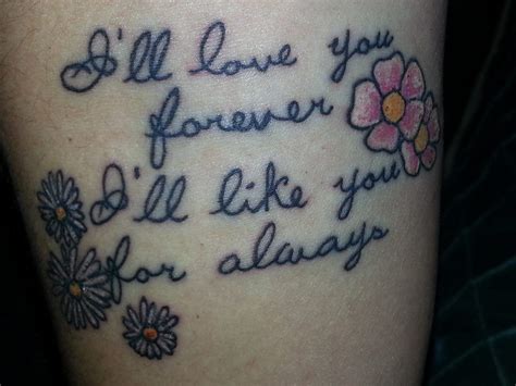 Robert munsch quote i ll love you forever i ll like you for. "I'll love you forever, I'll like you for always" Quote tattoo from Robert Munsch book "Love You ...