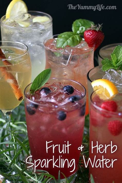 Fruit And Herb Flavored Sparkling Water Recipe Drinks Alternative To