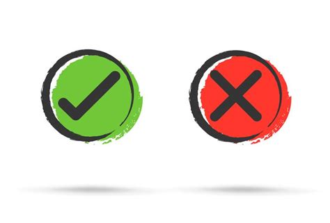 True And False Symbols Accept Rejected For Evaluation