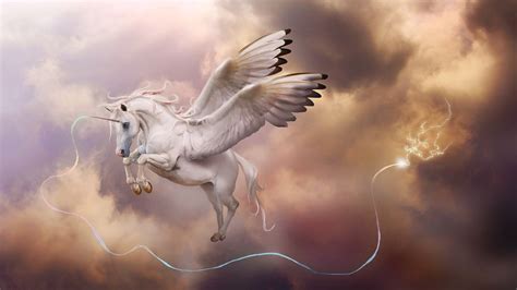 Fantasy Art Unicorn Pegasus Sky Magic Wallpaper 1920x1080 30397