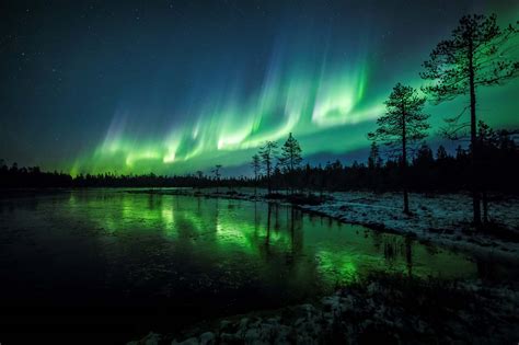 La Aurora Boreal Tiñó De Verde El Cielo De Finlandia Imágenes