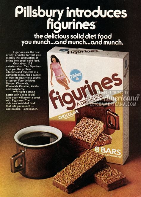Figurines Crispy Crunchy Diet Bars 1974 And 1978 Click Americana