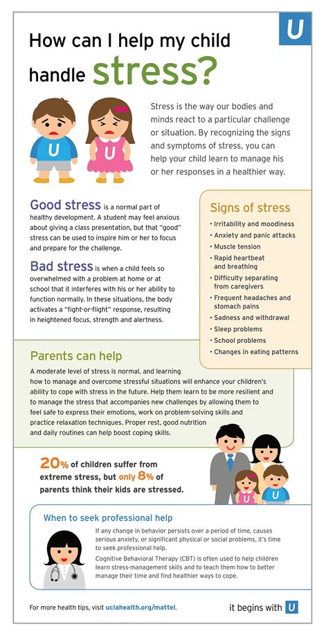 Health Tips For Parents How Help Your Child Handle Stress Infographic