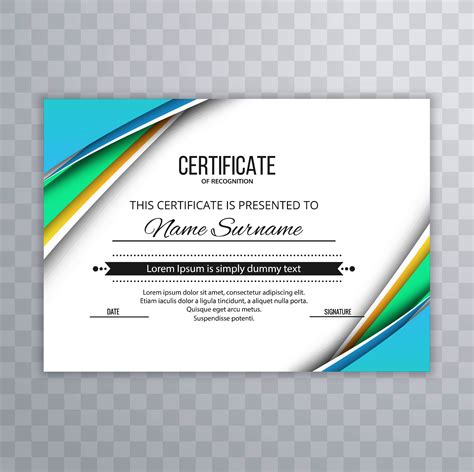 Abstract Certificate Premium Awards Diploma Template Design 340704