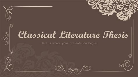 Classical Literature Thesis Powerpoint Template Greatppt