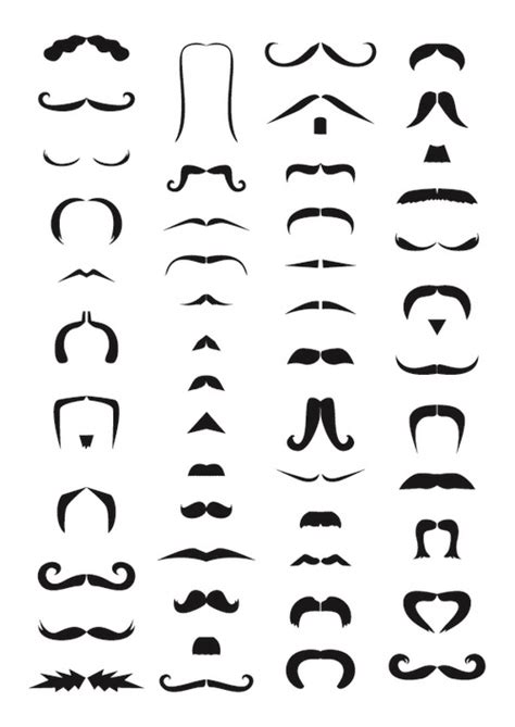50 Moustache Vectors Free Download Graphic Images Vector Arts