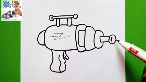 How To Draw Blaster Laser Gun Youtube