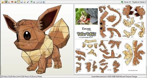 Papercraft Pokemon Eevee Papercraft Among Us