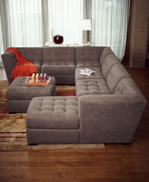 Here is a stunning roxanne granite fabric six piece modular chaise sectional by macy's. Roxanne Fabric 6-Piece Modular Sectional Sofa (2 Corner ...