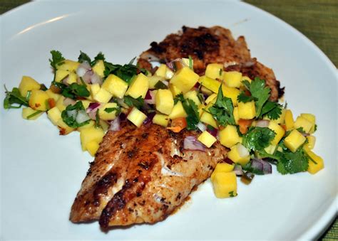 Squeeze juice from half of the lime over top, sprinkle with remaining salt, and drizzle with olive oil. Five Spice: Blackened Fish with Mango Salsa
