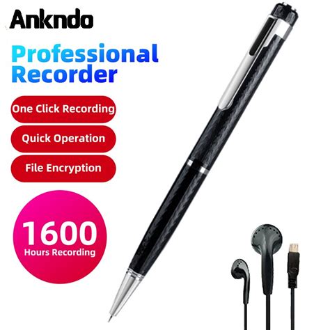 Professional Recording Pen Voice Recorder Dictaphone Portable Noise