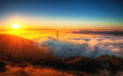 Sunrise Over Fog San Francisco By Alierturk On Deviantart