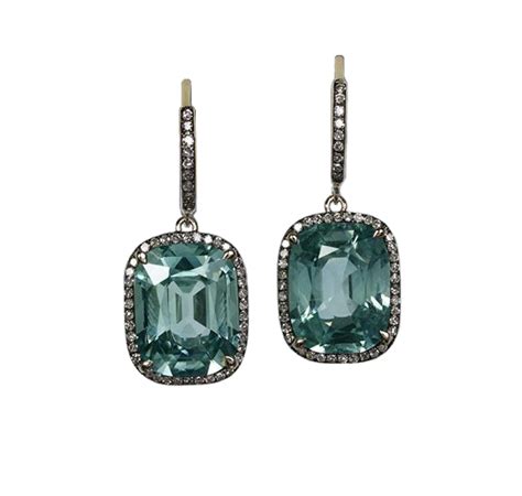 Ivy New York 18k Gold Lagun Blue Sapphire And Diamond Earrings