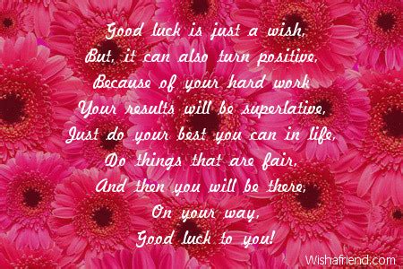 Includes funny get well messages. Good Luck Poems - Page 2
