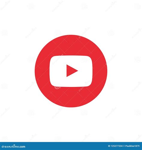 Youtube Logo On White Background Editorial Stock Image Illustration