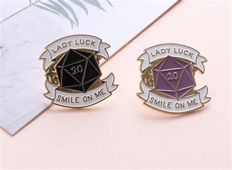 Dnd Enamel Pin Dragons Dice D20 Pins Perfect Nerd T For Etsy