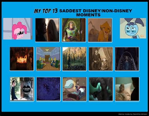 My Top 13 Saddest Disneynon Disney Moments By Cindyter On Deviantart