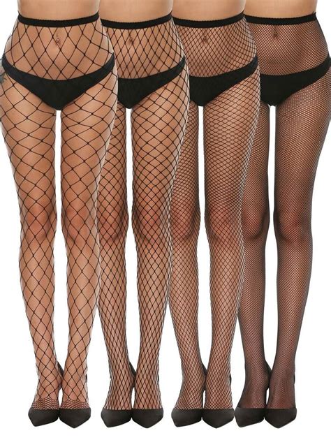 Women Plus Size Sexy Tight Stockings Pantyhose Fishnet Mesh Hole Sheer