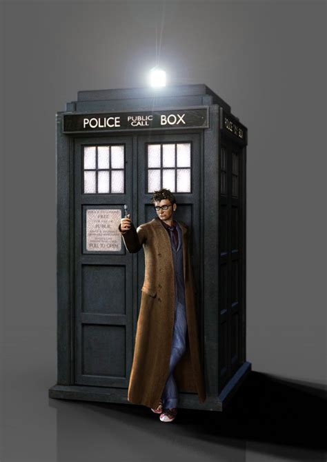 3d Tenth Doctor With Tardis By Silentrepose On Deviantart Tenth