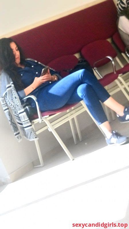Sexycandidgirlstop A Sexy Candid Girl In Tight Blue Jeans Sitting