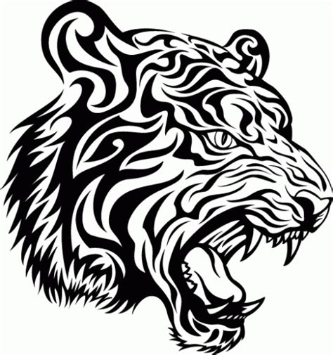 Tiger Head Tribal Tattoo Design Tattoomagz › Tattoo Designs Ink
