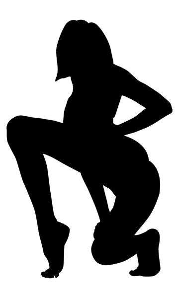 Sexy Woman Silhouette — Stock Vector © Snesivan888 21341547