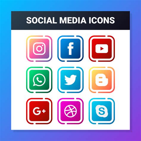 Conjunto De Iconos De Redes Sociales Vector En Vecteezy