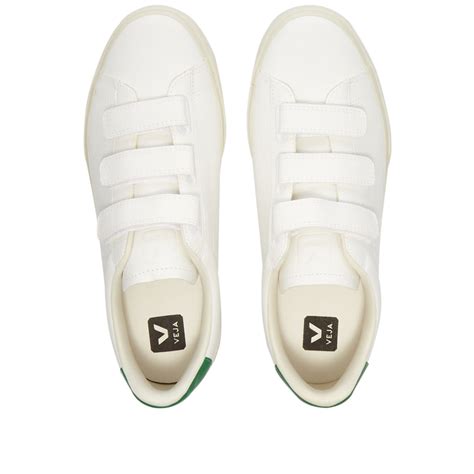 Veja Recife Velcro Sneaker White And Emerald End