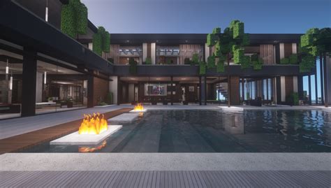 Modern Beachside Mega Mansion Minecraft Map