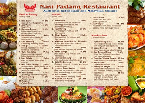 Menu Nasi Padang Restaurant