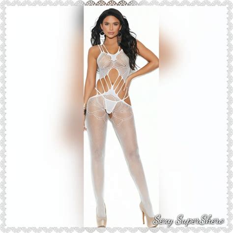 Sexy Supershero Intimates And Sleepwear Soft Sexy White Crochet