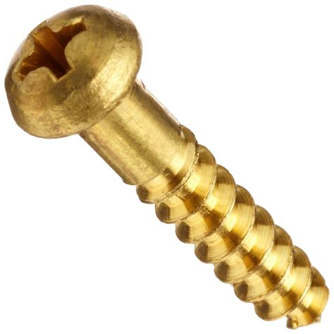 Brass Wood Screw Round Head Phillips Drive 6 1 Length Pack Of