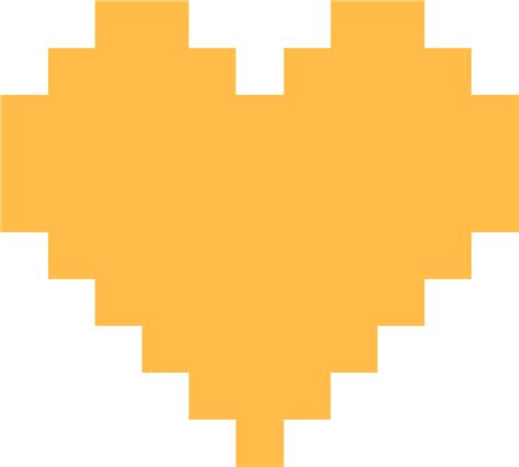 Download Pixel Heart Png Yellow Pixel Heart Png Full Size Png Image