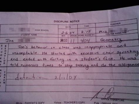 27 super funny detention notes dose of funny