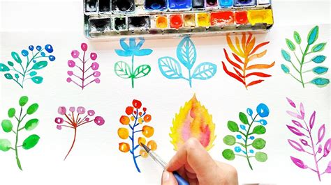 Easy Watercolor Doodles For Beginners Diy Loose Floral Painting Ideas