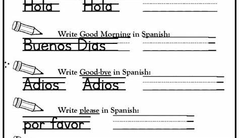 spanish learning worksheets