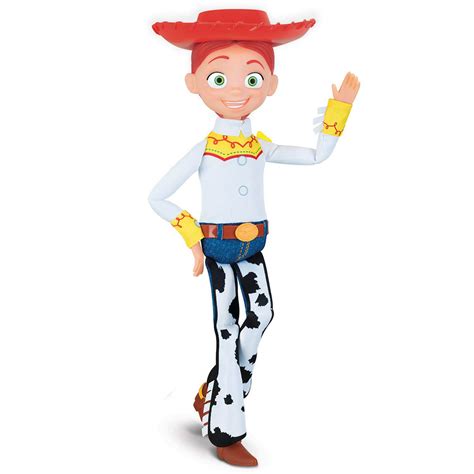 [woody and jessie have gotten into a fight over who turned the tv on, waking up al in. Toy Story 4 Cowgirl Jessie Deluxe Talking 16" Doll Action Figure with Pull Ring Cord at Toys R Us