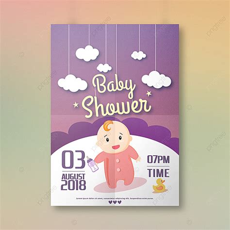 Give guests markers, such as candies or stickers, to mark their cards as mom and dad open their gifts. Baby Shower Invitation Design Template for Free Download on Pngtree