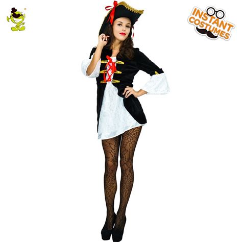 New Design Women Sexy Pirate Costume Graceful Short Dress Halloween