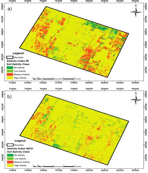 Salinity Map Of The Soils In The Study Area By The Minimum Distance